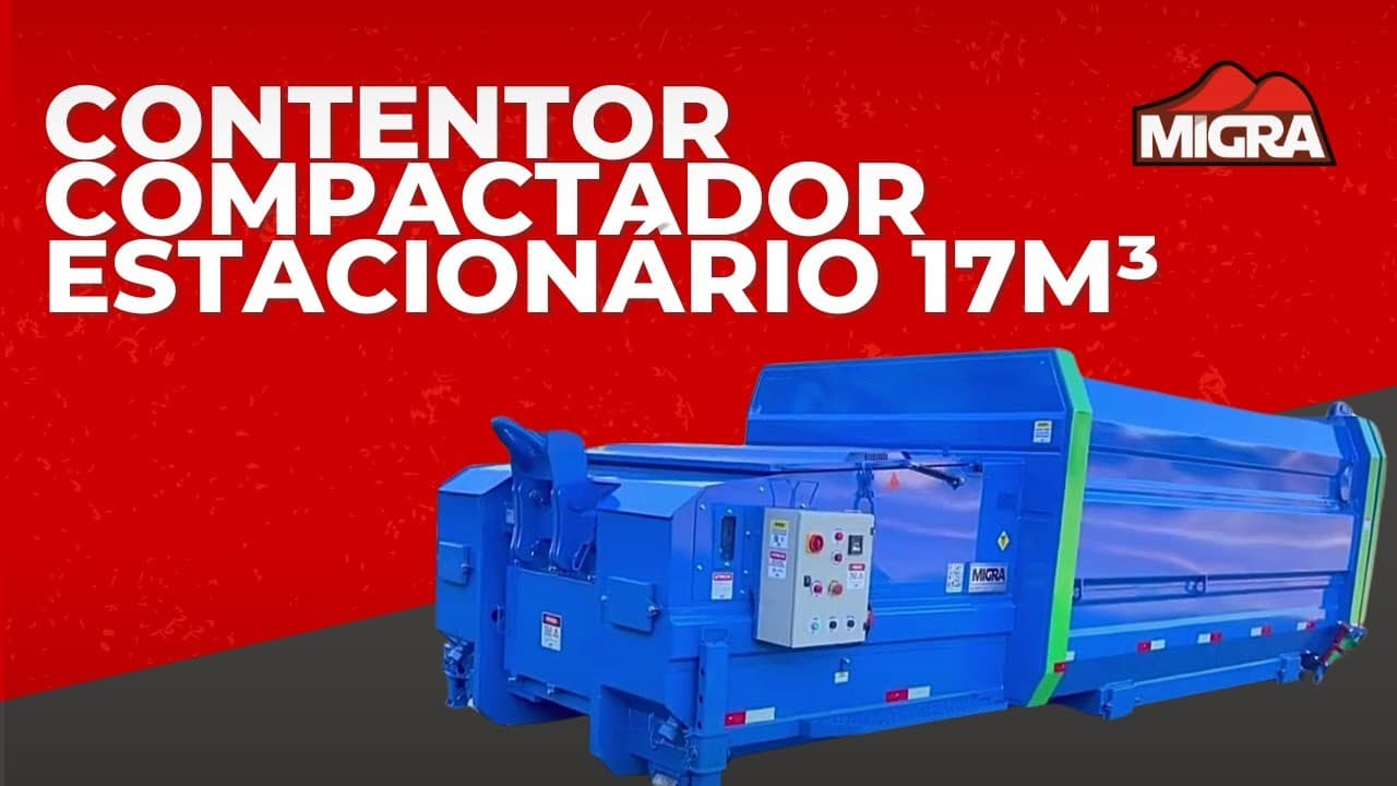 Thumbnail do vídeo: Conheça o contentor compactador de resíduos estacionário de 17m³ MIGRA