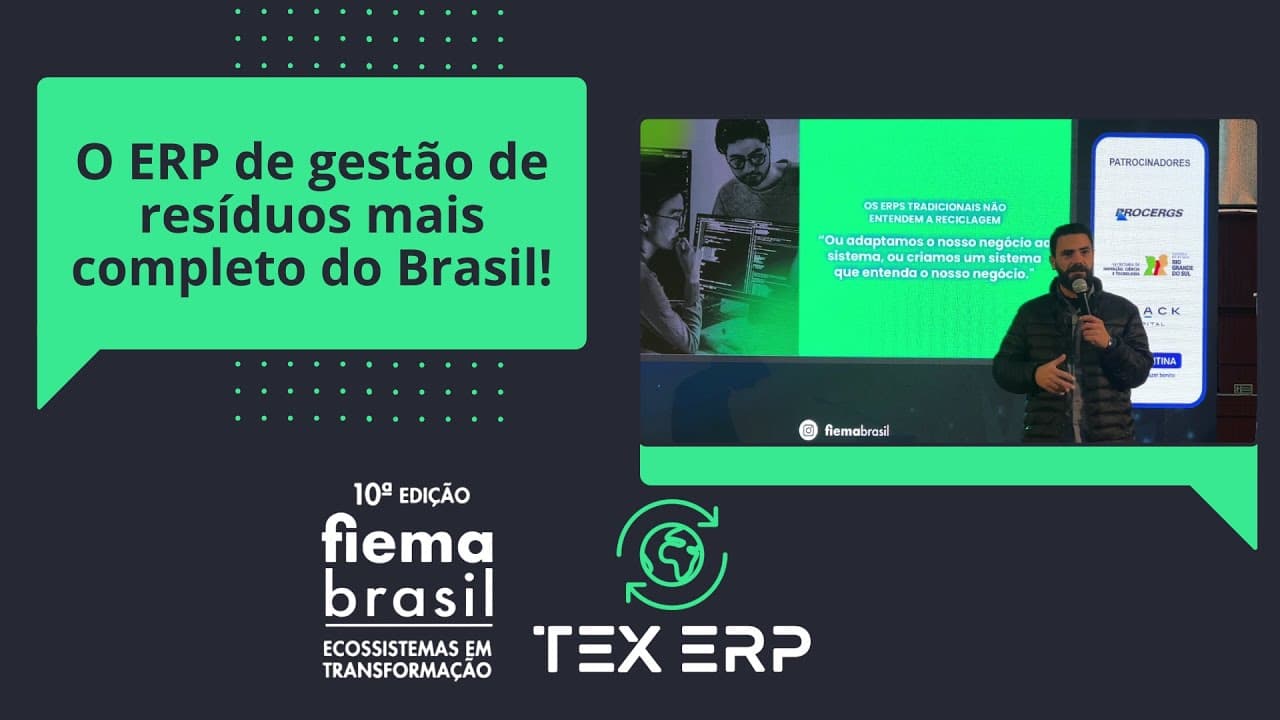 Thumbnail do vídeo: Conheça o melhor sistema ERP para sua recicladora!