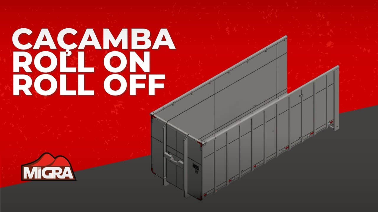 Thumbnail do vídeo: Conheça os diferenciais da caçamba Roll On Roll Off Migra!