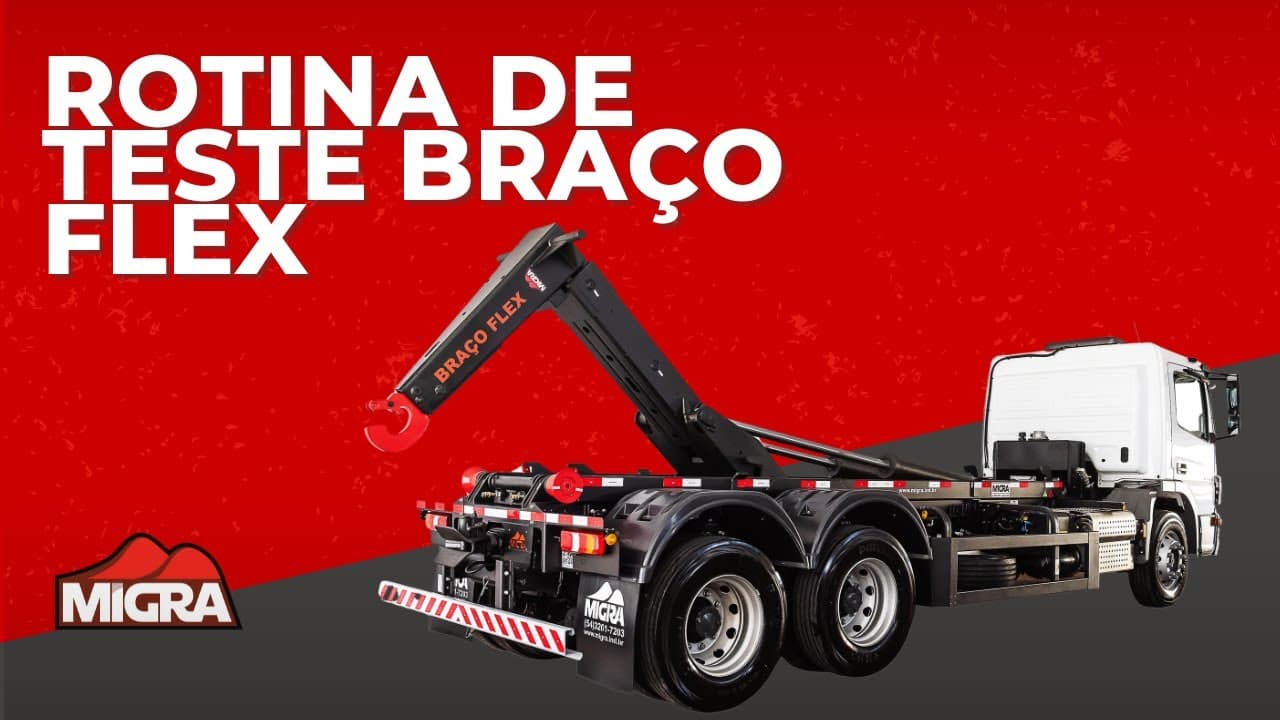Thumbnail do vídeo: Rotina de Teste Braço Flex MIGRA (Equipamento Roll On Roll Off)