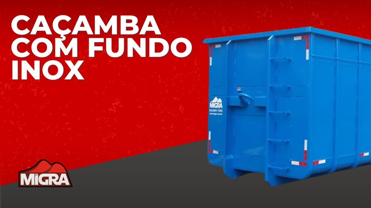 Thumbnail do vídeo: Caçamba Roll on Roll off com fundo inox Migra